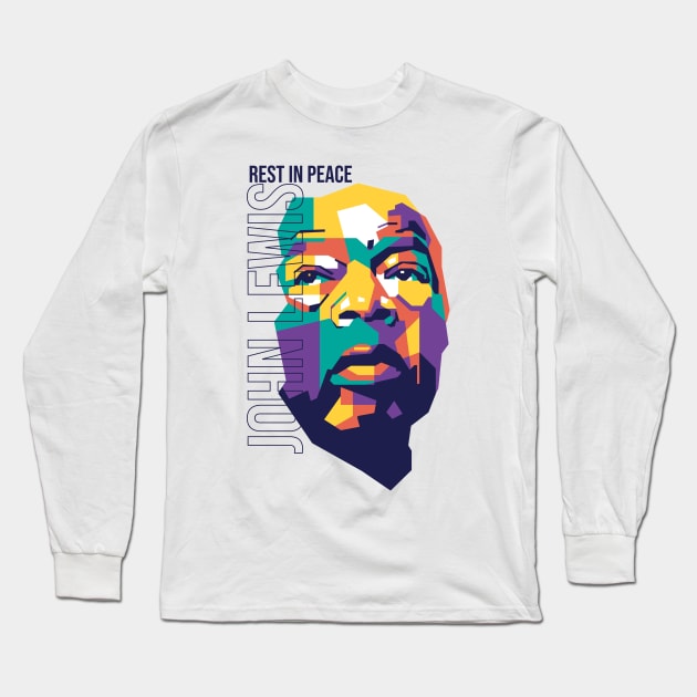 Rest In Peace Sir John Lewis Long Sleeve T-Shirt by pentaShop